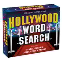 image Hollywood Word Search 2026 Desk Calendar Main Product Image