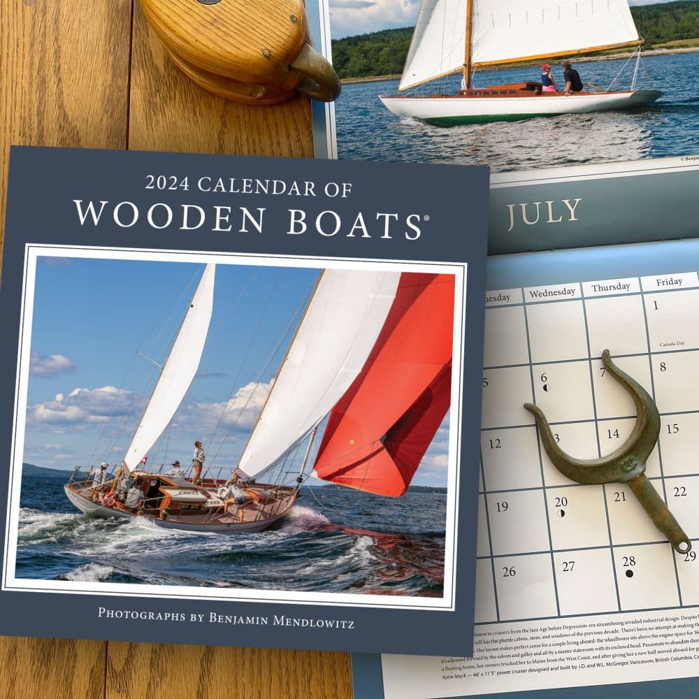 Wooden Boats 2024 Wall Calendar