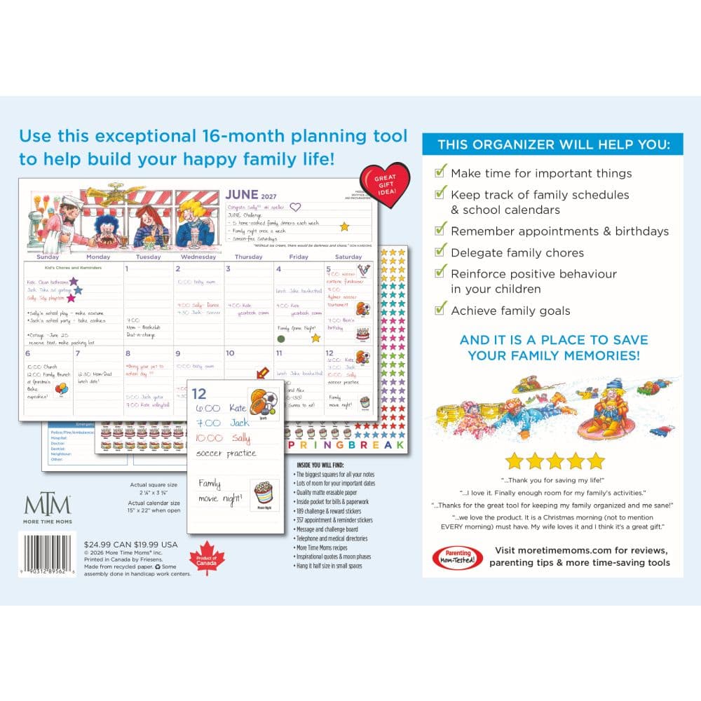 More Time Moms Family Organizer 2027 Wall Calendar First Alternate Image
