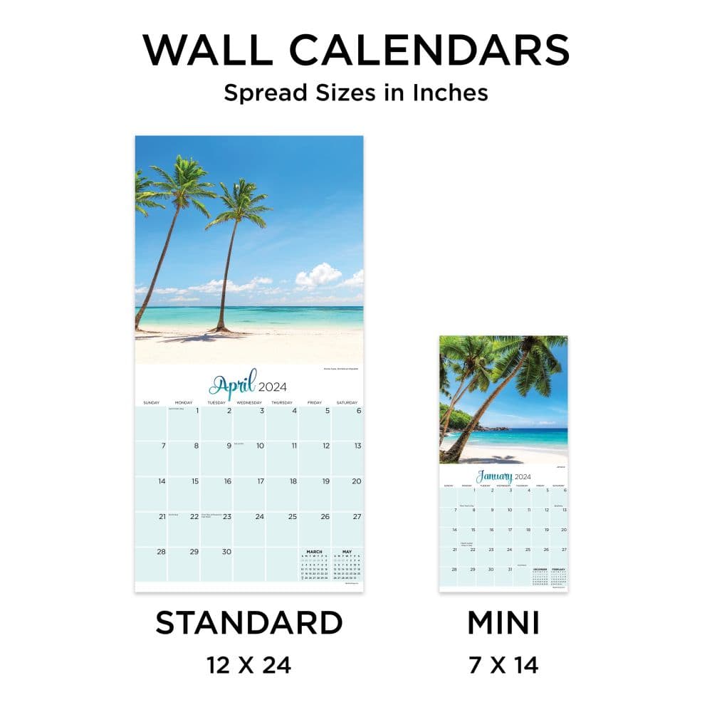 Tropical Beaches 2024 Wall Calendar Fifth Alternate Image width=&quot;1000&quot; height=&quot;1000&quot;