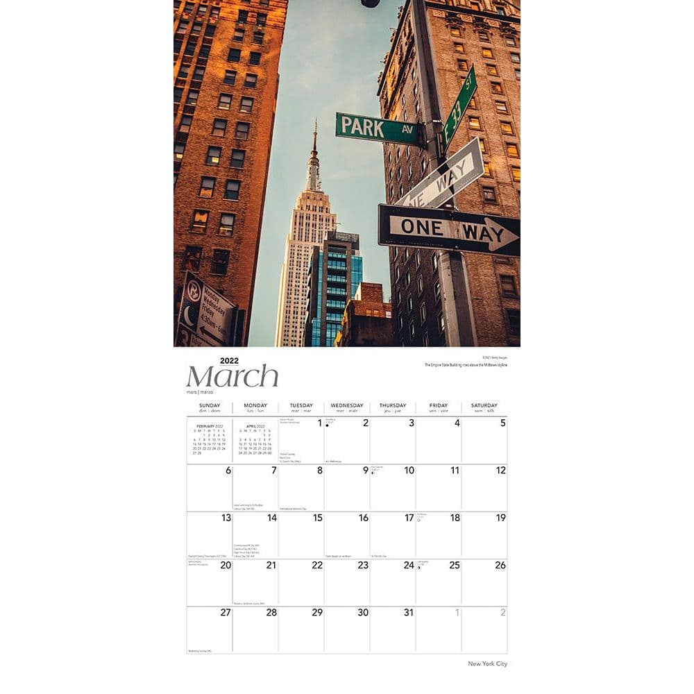 Calendrier New York 2023 New York City 2022 Wall Calendar - Calendars.com