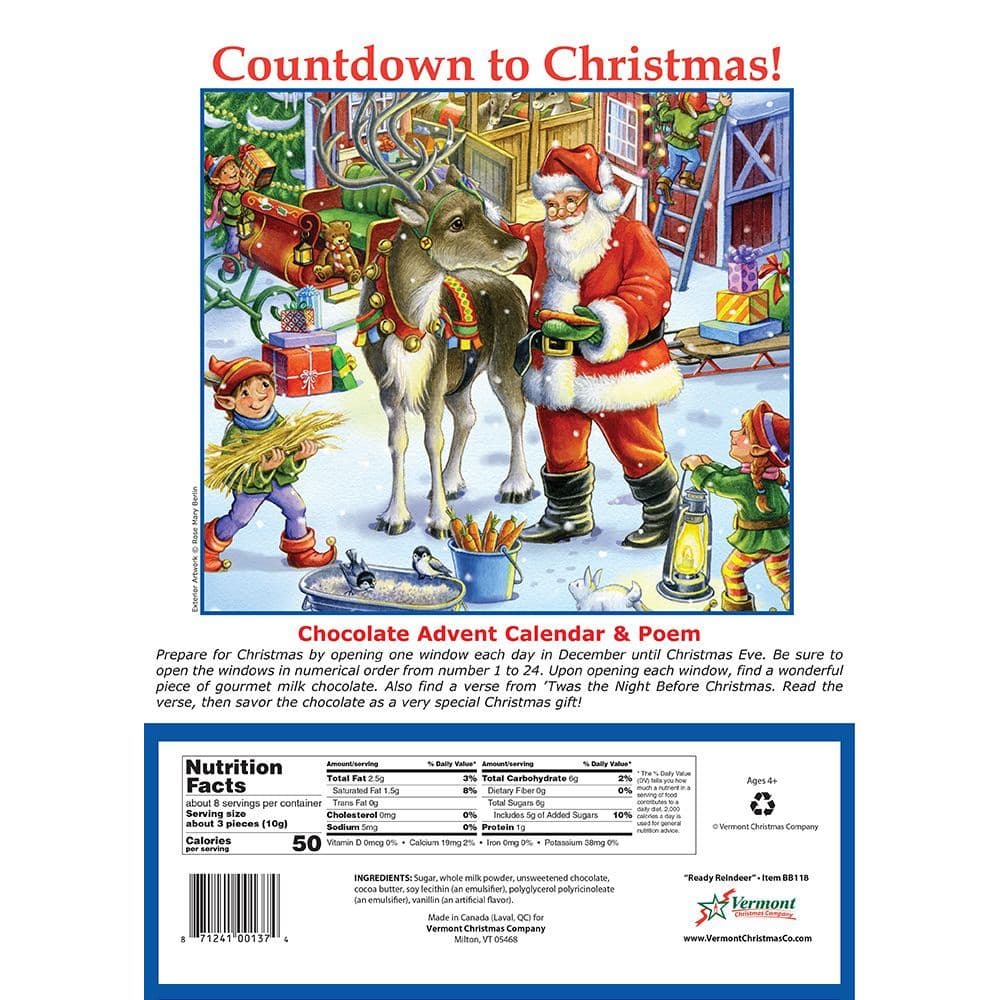 Ready Reindeer Chocolate Advent Calendar Alternate Image 1
