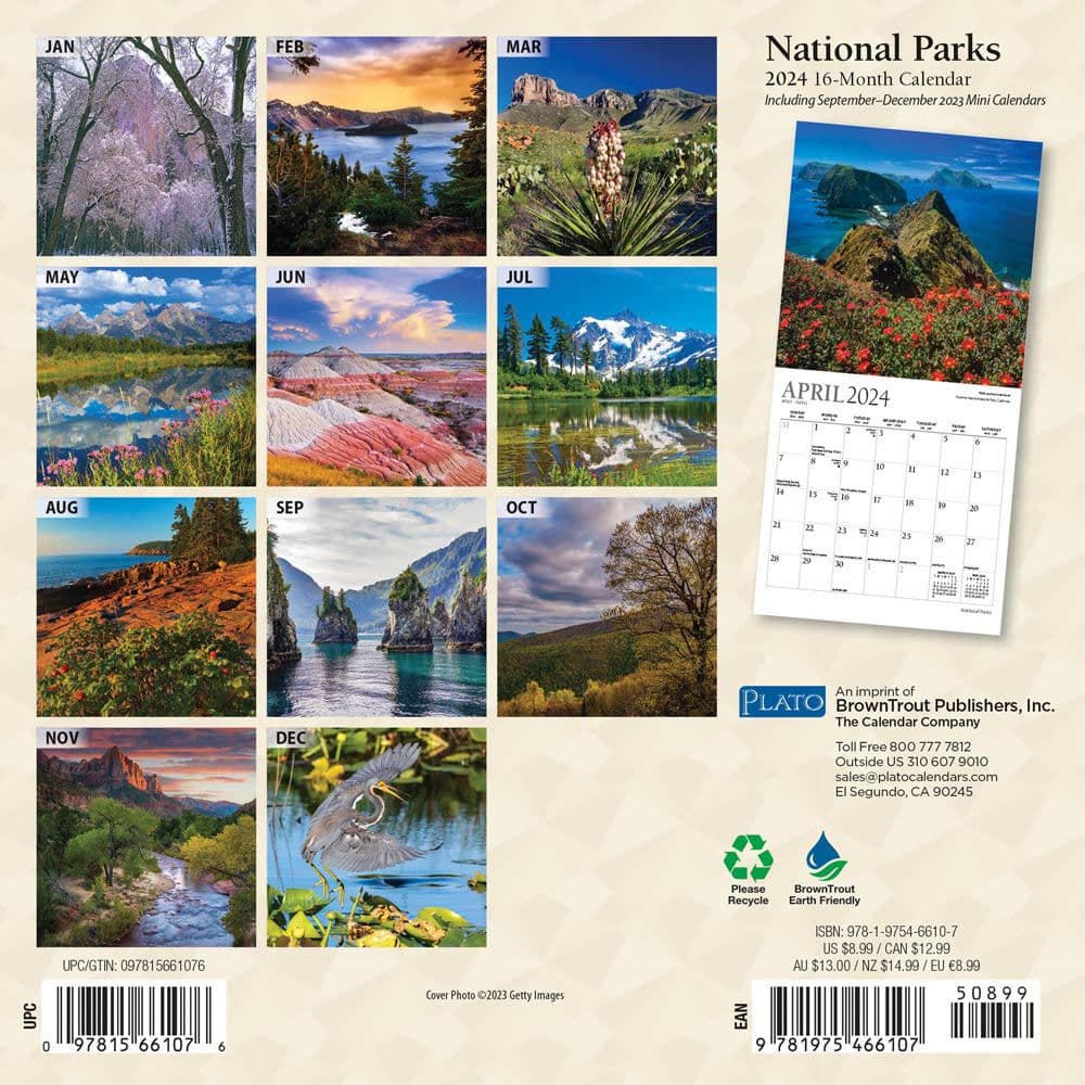 National Parks Foil 2024 Mini Wall Calendar First Alternate Image width=&quot;1000&quot; height=&quot;1000&quot;