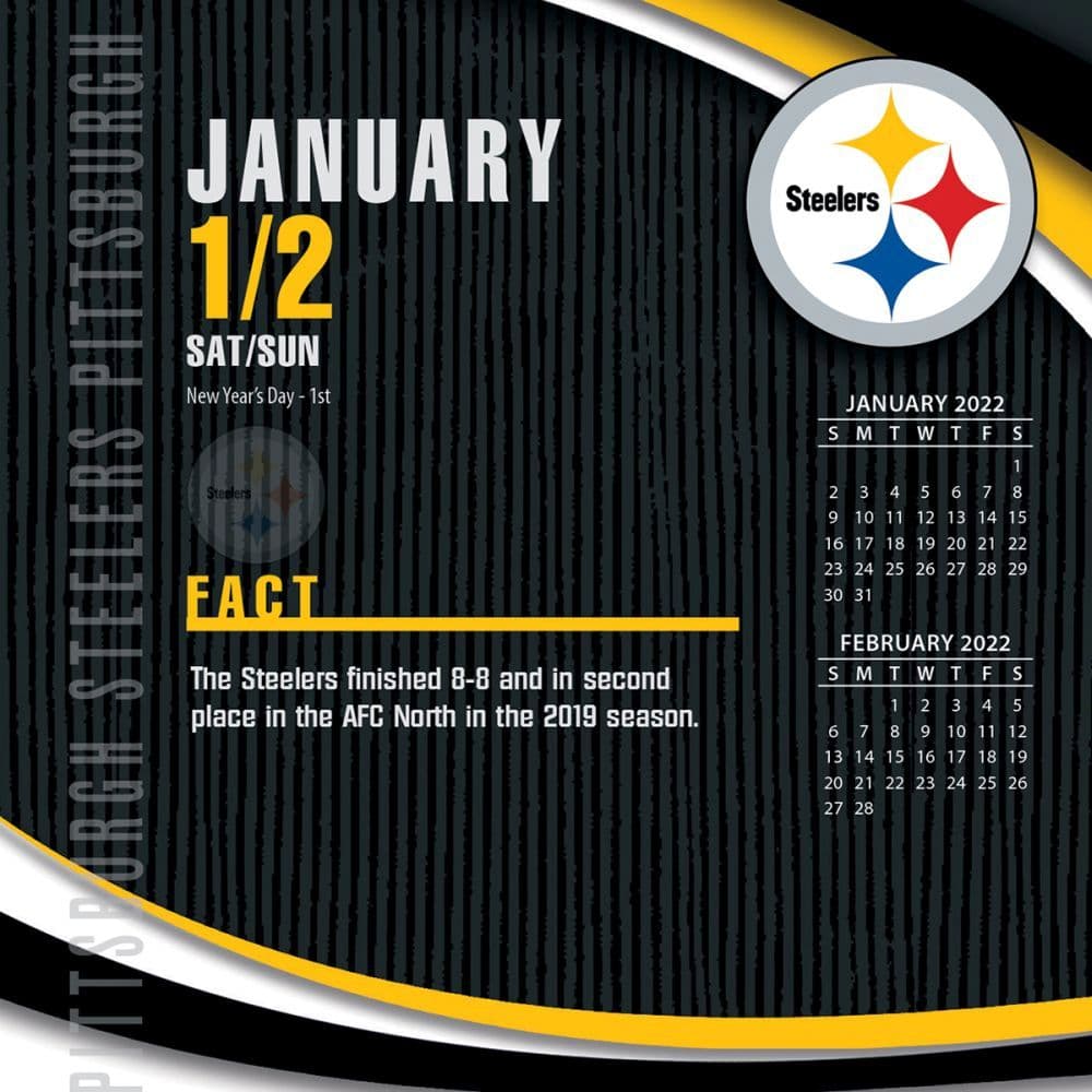 NFL Pittsburgh Steelers 2022 Desk Calendar - Calendars.com