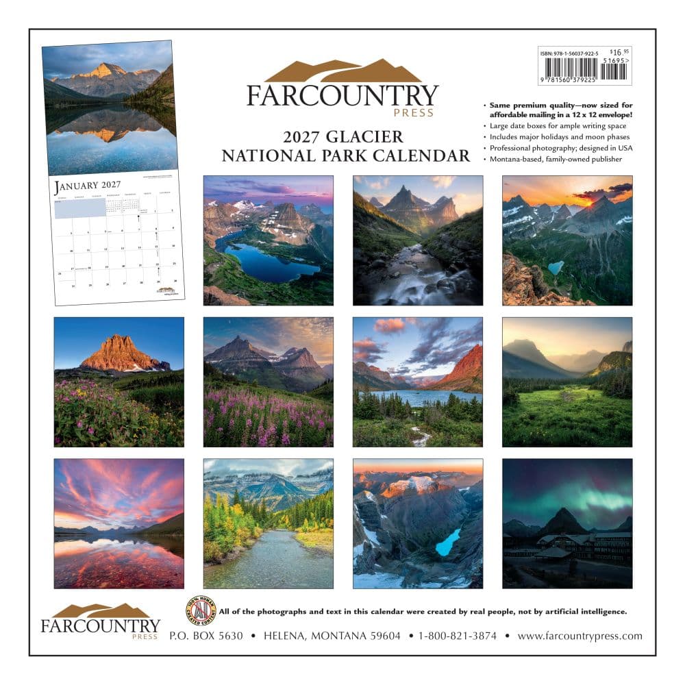 Glacier National Park 2027 Wall Calendar First Alternate Image