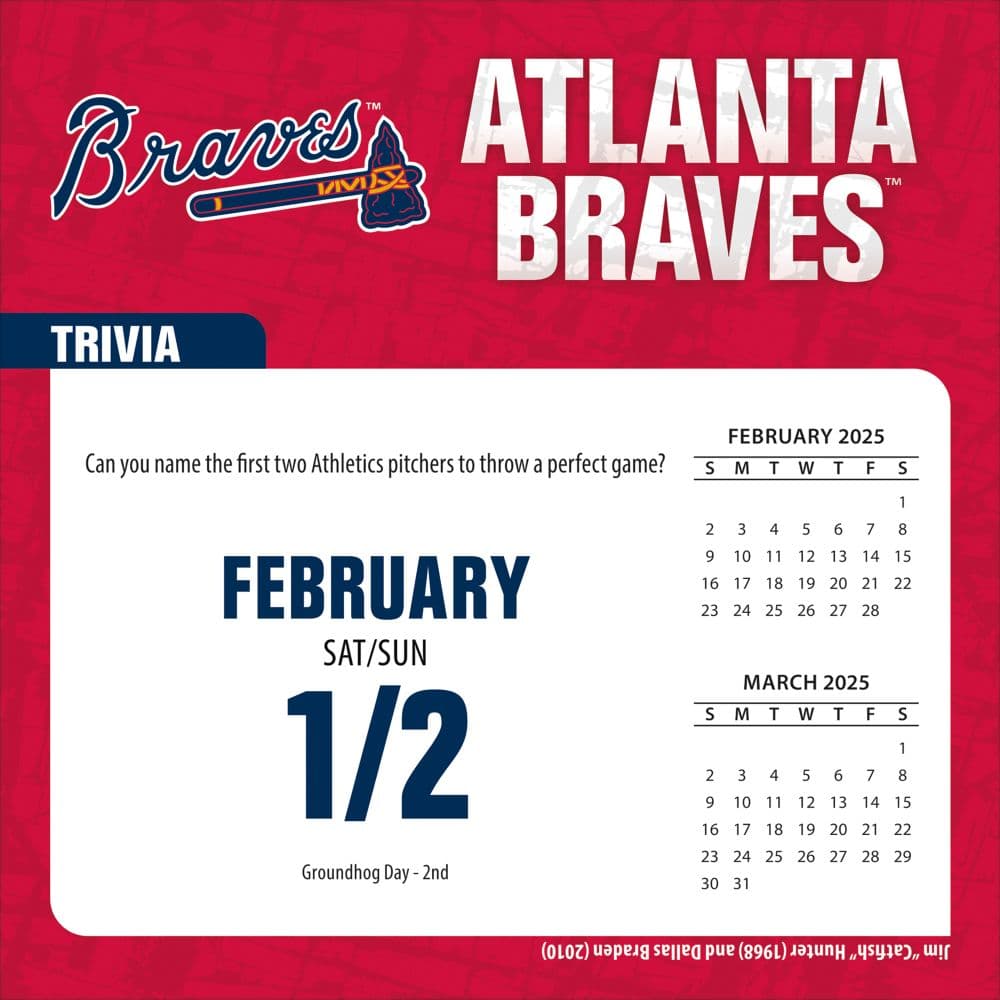 MLB Atlanta Braves 2025 Desk Calendar Second Alternate Image