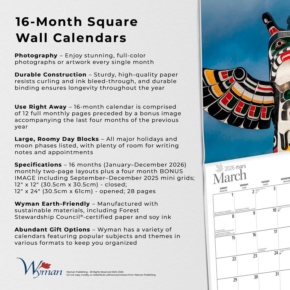 Victoria and Vancouver Island 2026 Wall Calendar Fifth Alternate Image