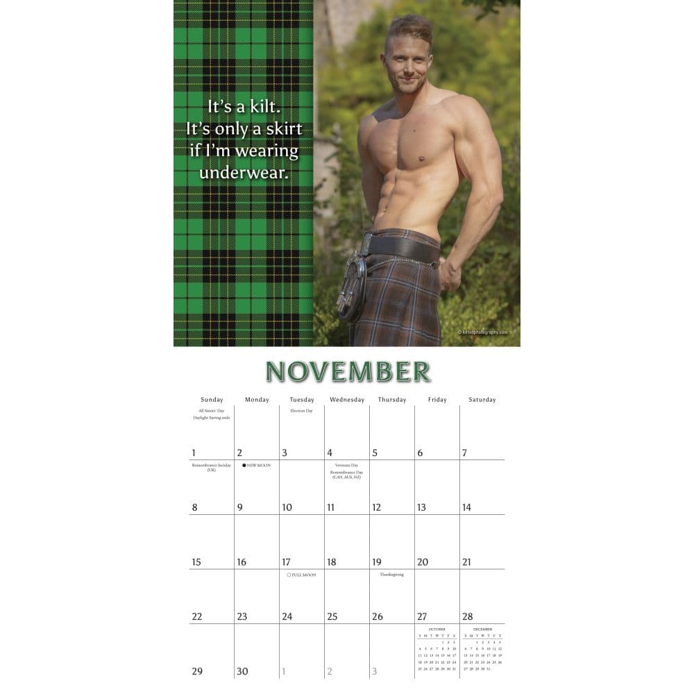 Kilty Pleasures 2026 Mini Wall Calendar Third Alternate Image