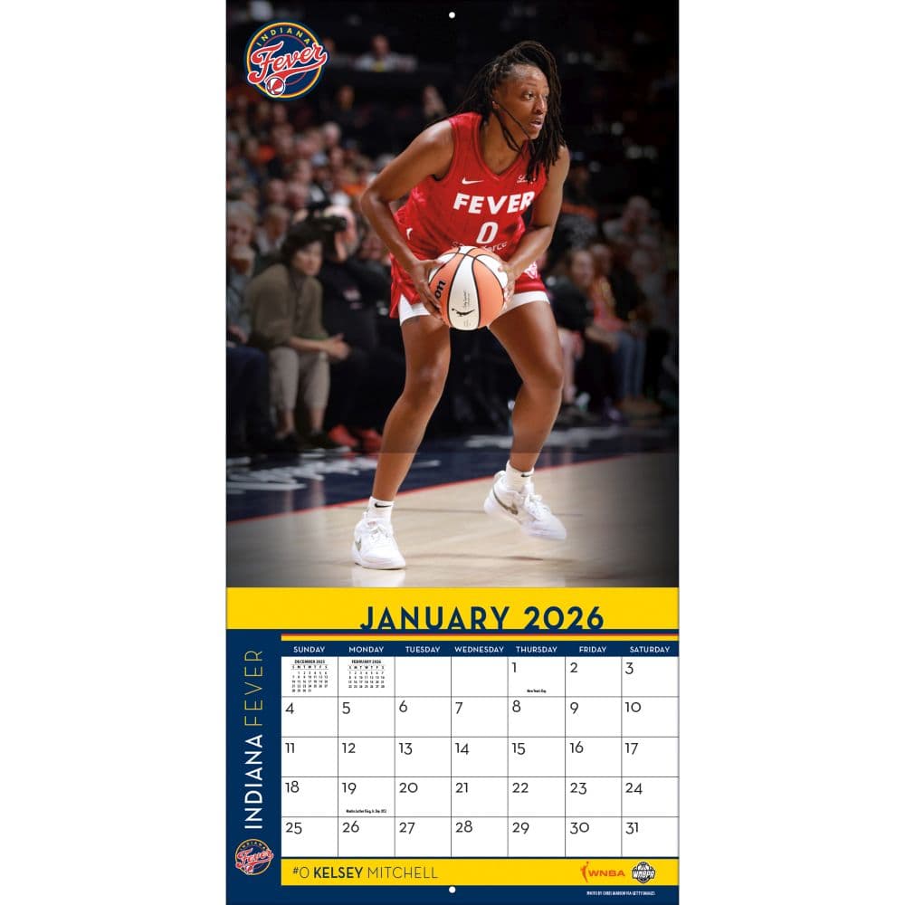 Indiana Fever 2026 Wall Calendar Third Alternate Image