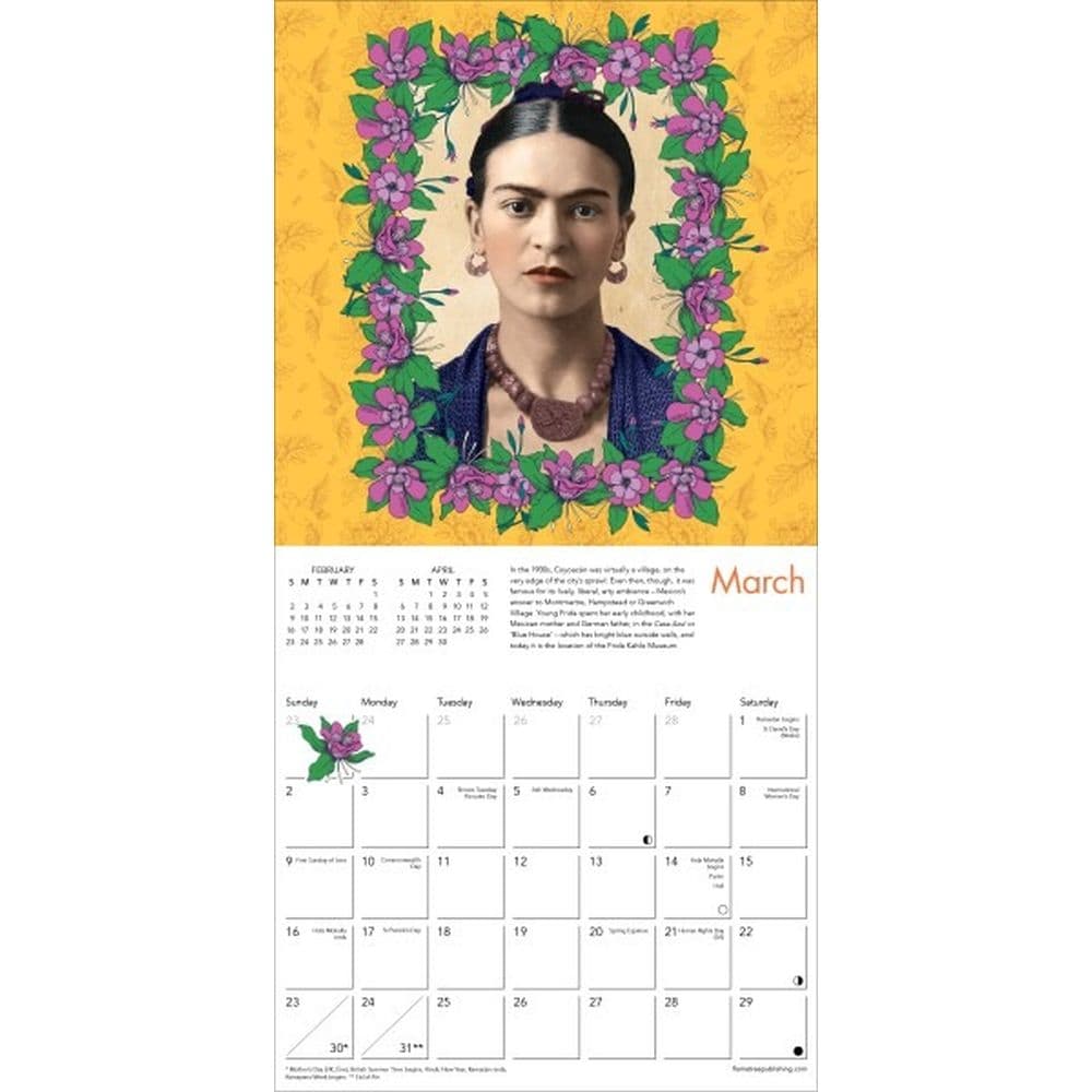 Frida Kahlo 2025 Mini Wall Calendar Second Alternate Image