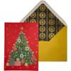 image Christmas Tree on Red 8 Count Boxed Christmas Cards