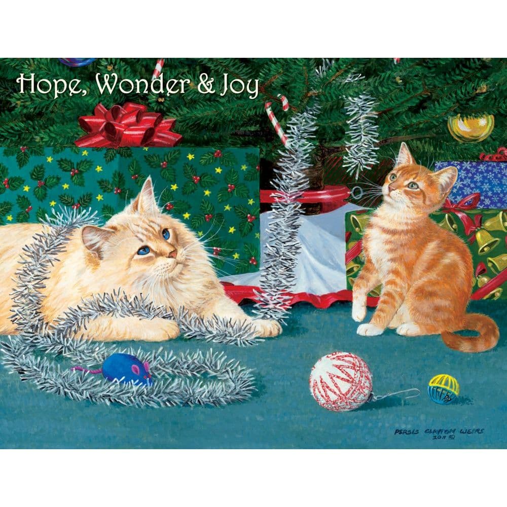 Kitten Christmas 5.375 In X 6.875 In Boxed Christmas Cards by Persis Clayton Weirs Main Image