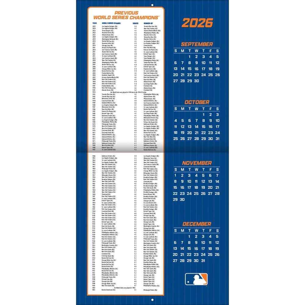 MLB New York Mets 2027 Wall Calendar Second  Alternate Image