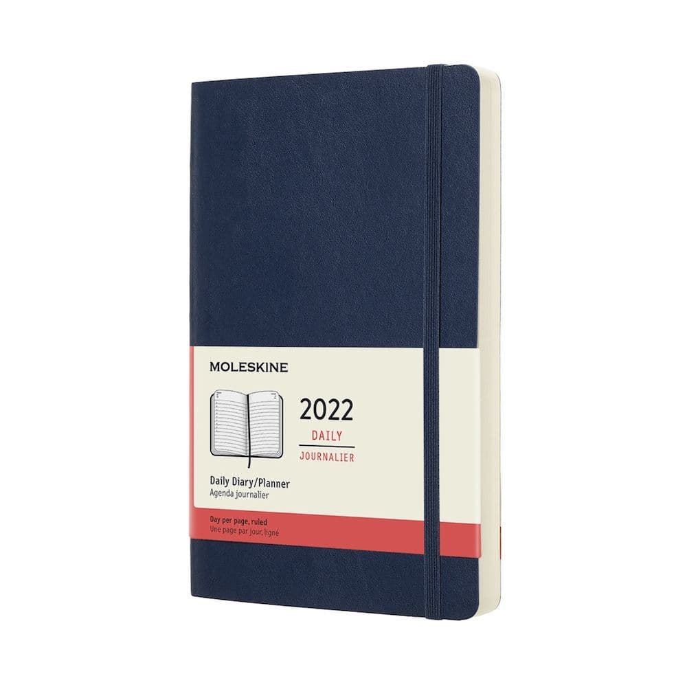 Moleskine 2022 Large Daily Soft Cover Planner (Sapphire Blue)