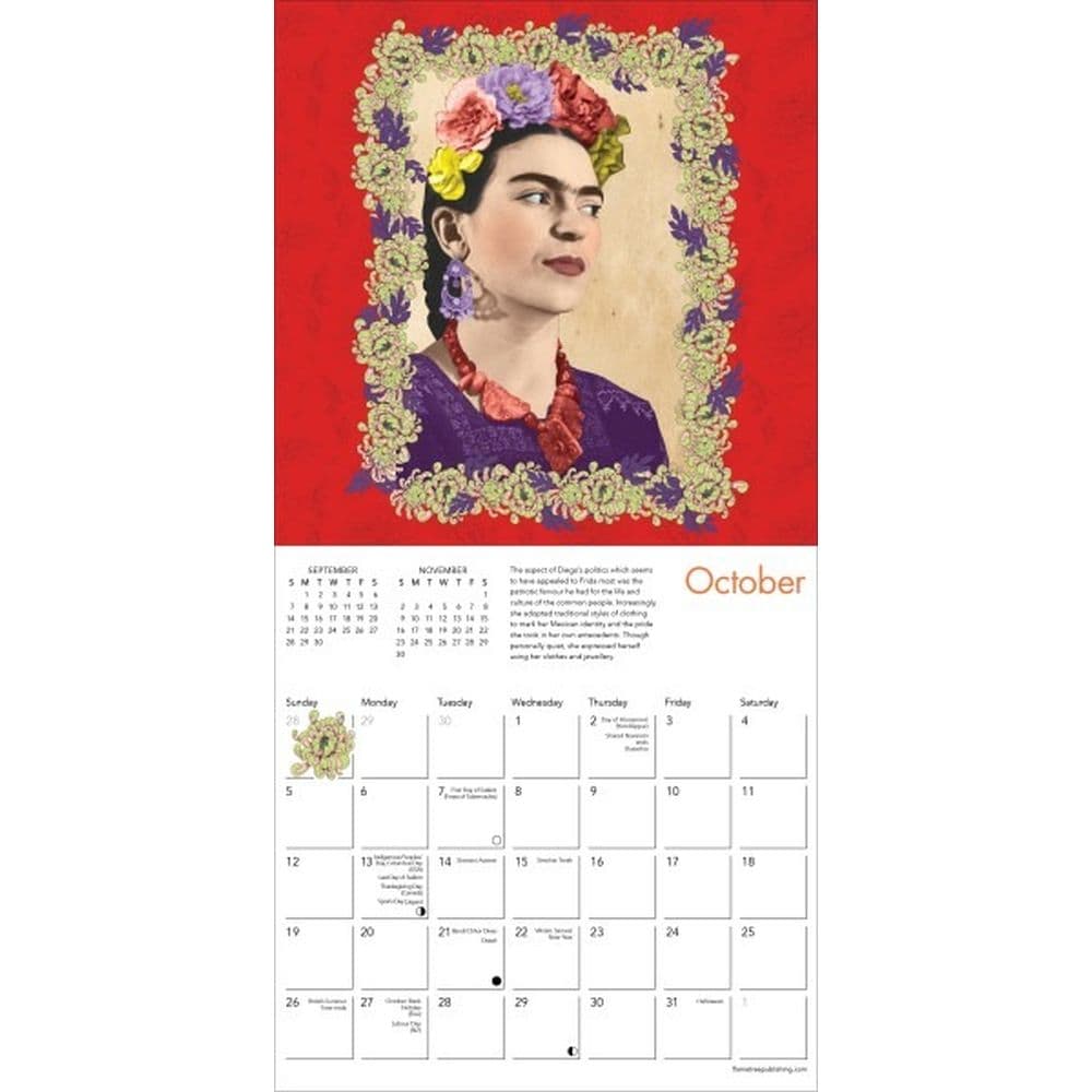 Frida Kahlo 2025 Mini Wall Calendar Third Alternate Image