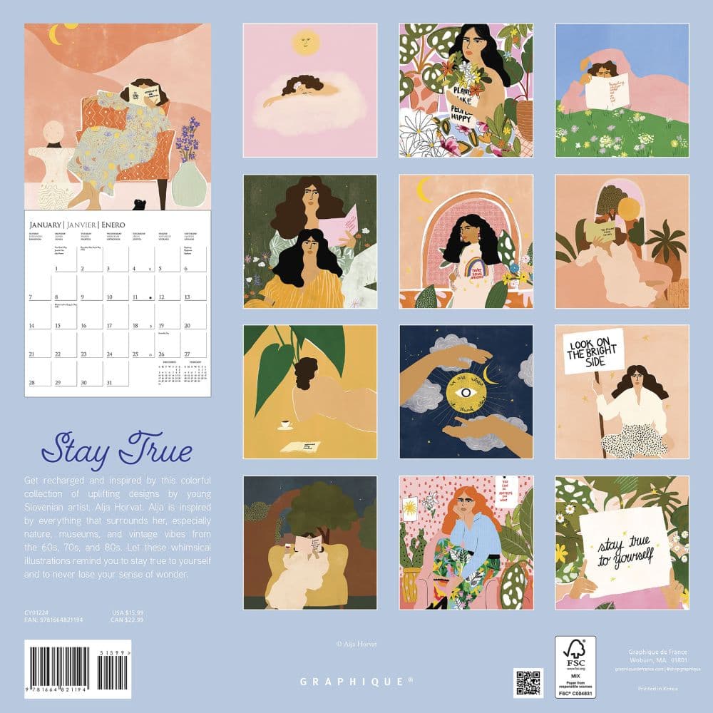 Stay True 2024 Wall Calendar First Alternate Image width=&quot;1000&quot; height=&quot;1000&quot;