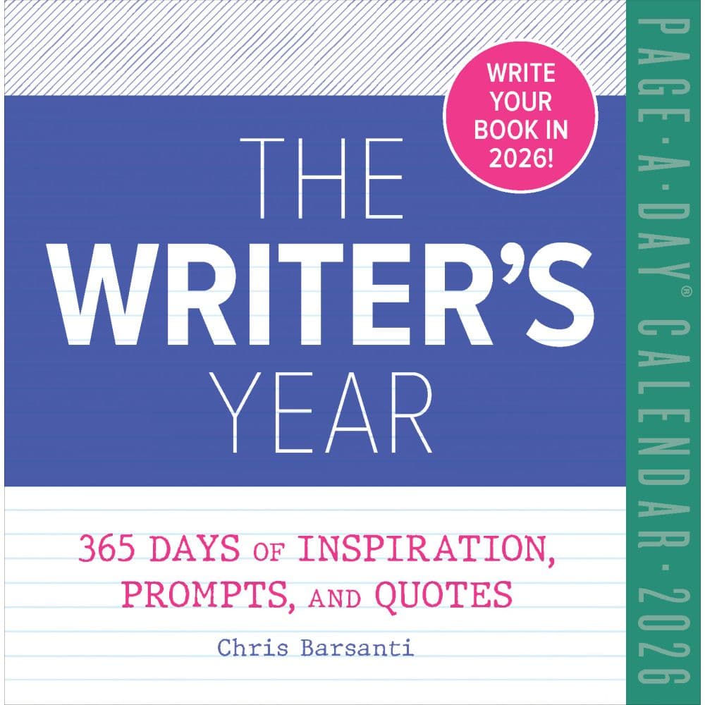 Writers Year 2026 Desk Calendar Fourth Alternate Image