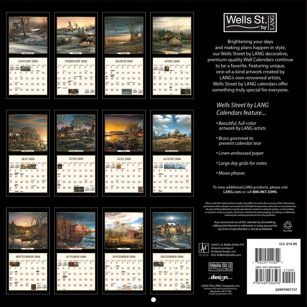 Terry Redlin 2026 Wall Calendar_ALT1