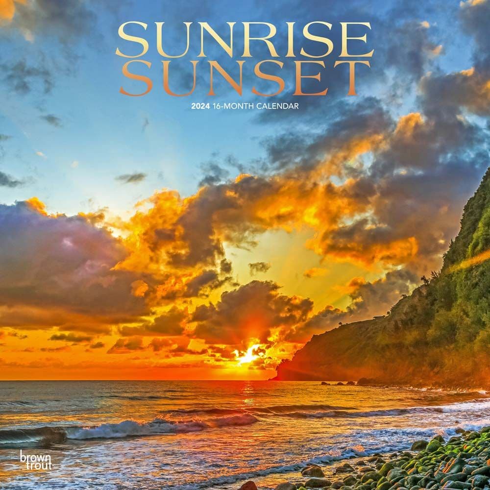 Sunrise Sunset 2025 Wall Calendar