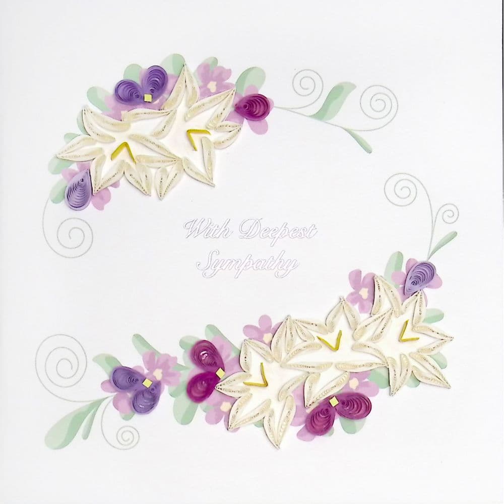 Flowers &amp; Lilac Sympathy Card First Alternate Image