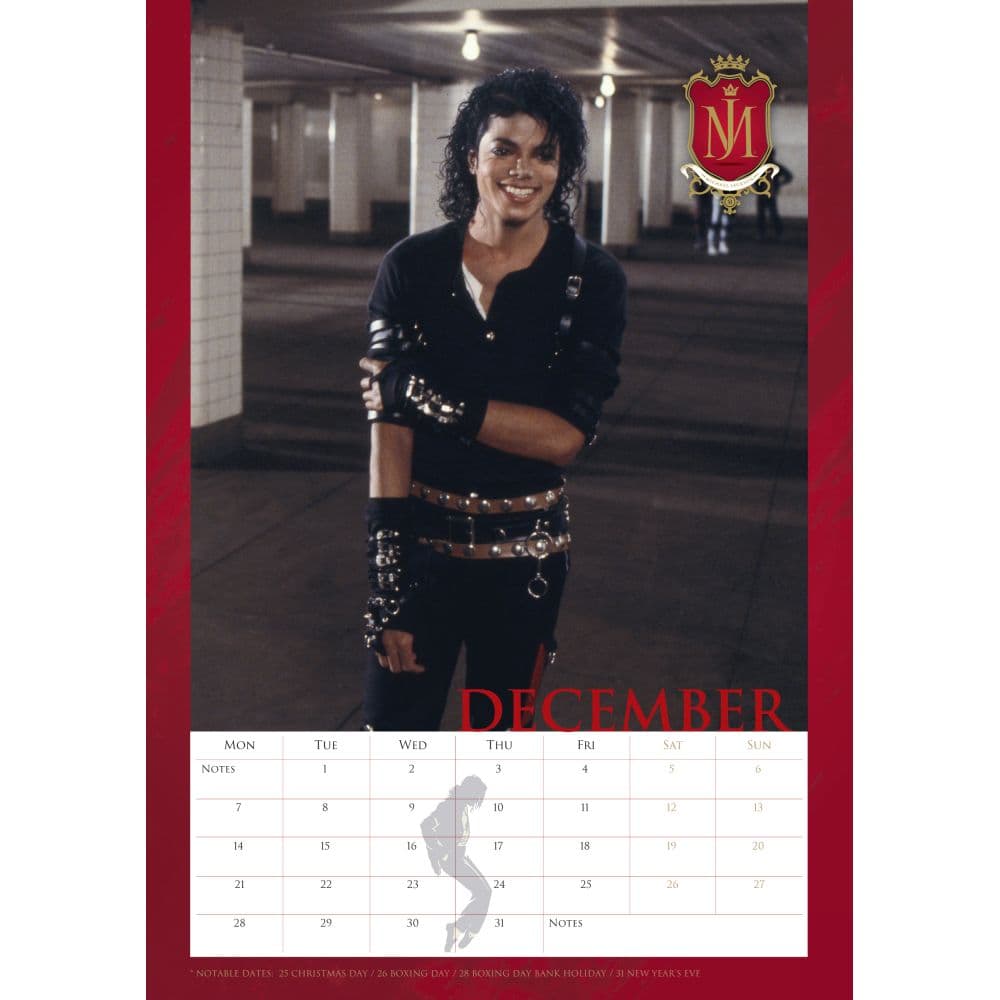 Michael Jackson Poster 2026 Wall Calendar Third Alternate Image