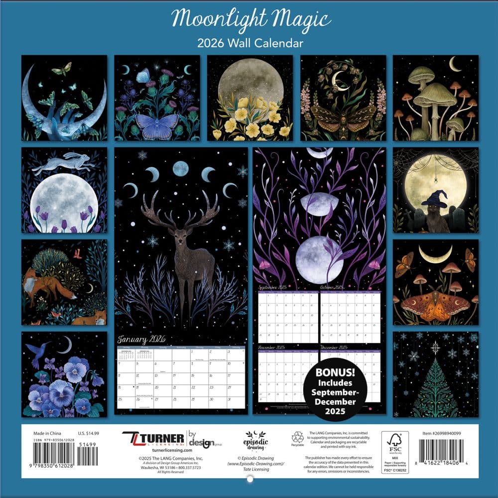 Moonlight Magic 2026 Wall Calendar by Lea Yunk First Alternate Image