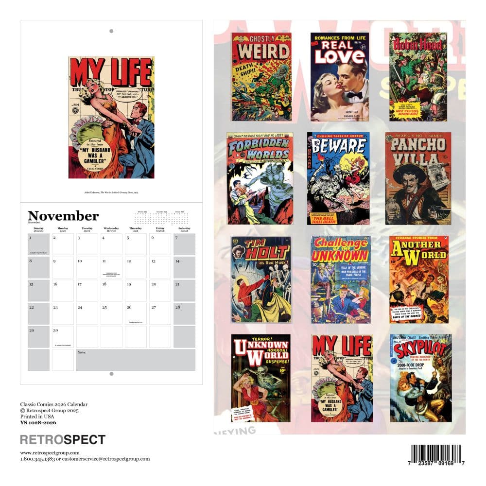 Classic Comic 2026 Wall Calendar First Alternate image