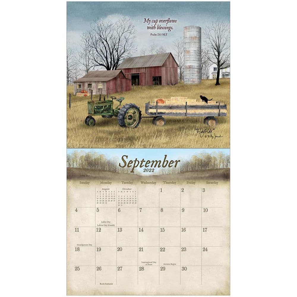 2021 PRIMITIVE COUNTRY MAGNETIC CALENDAR PAD by Billy Jacobs  cl