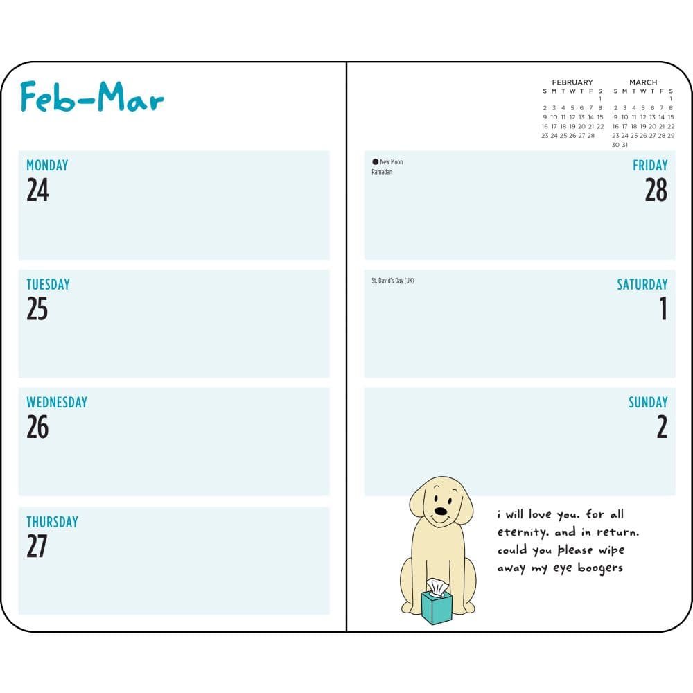 Thoughts of Dog 2025 16-Month Weekly Planner Fourth Alternate Image width=&quot;1000&quot; height=&quot;1000&quot;