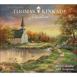 Thomas Kinkade Painter of Light Scripture 2024 Wall Calendar