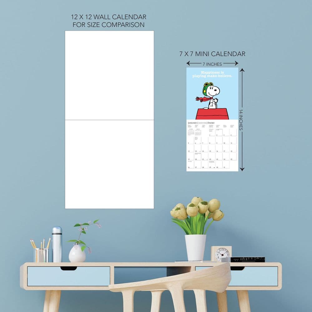 Peanuts 2025 Mini Wall Calendar Alt4