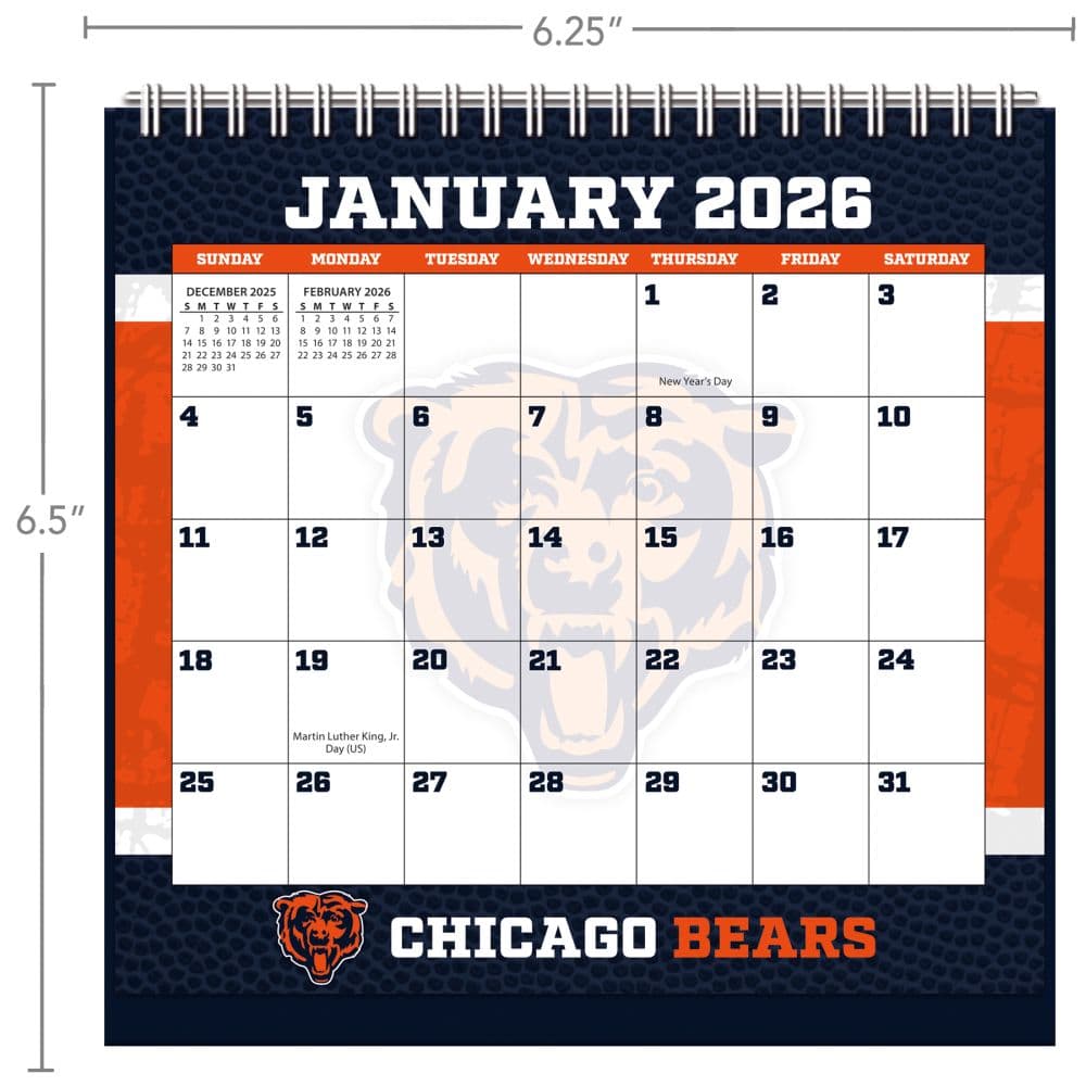 NFL Chicago Bears 2026 Easel Desk Calendar Third alternate Image