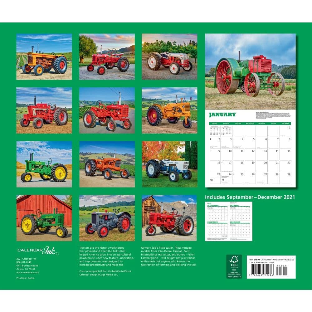 Tractors Deluxe 2022 Wall Calendar - Calendars.com