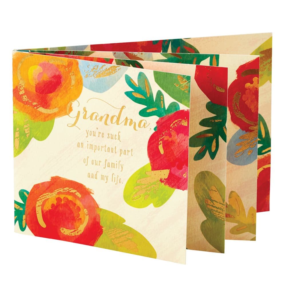 Flowers with Gold Highlights Grandma Birthday Card 5th Product Detail  Image width=&quot;1000&quot; height=&quot;1000&quot;