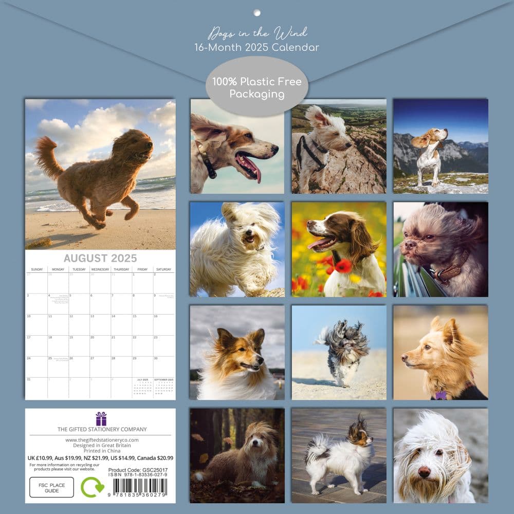 Dogs in the Wind 2025 Wall Calendar First Alternate Image width=&quot;1000&quot; height=&quot;1000&quot;