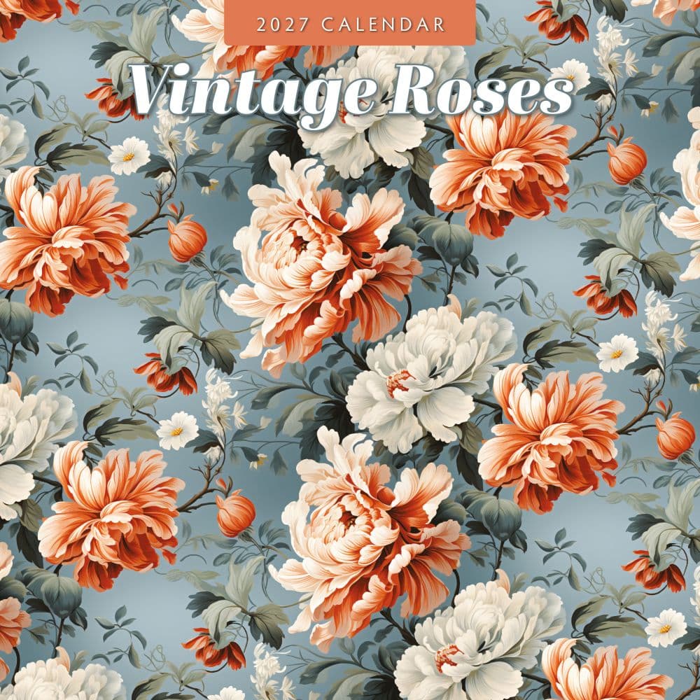 Vintage Roses 2027 Wall Calendar Main Product Image
