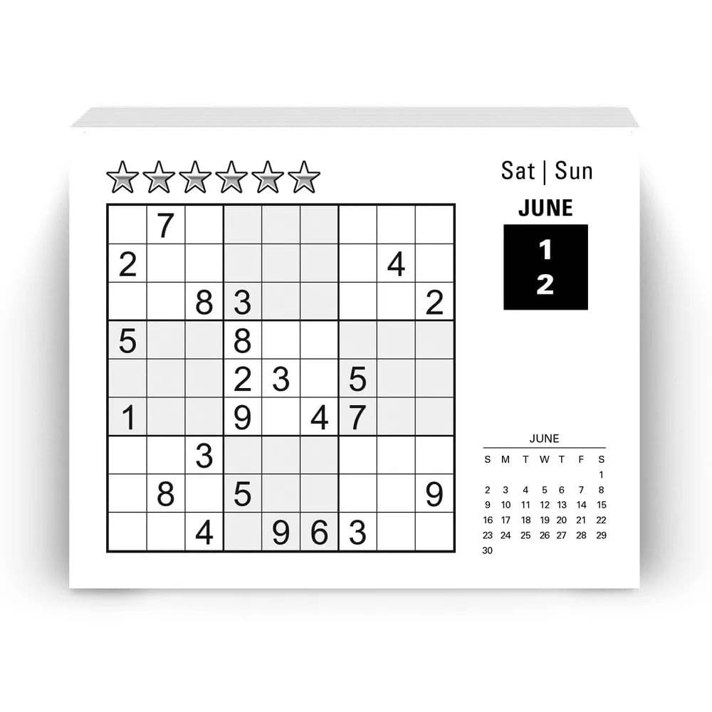 Sudoku 2024 Desk Calendar Third Alternate Image width=&quot;1000&quot; height=&quot;1000&quot;