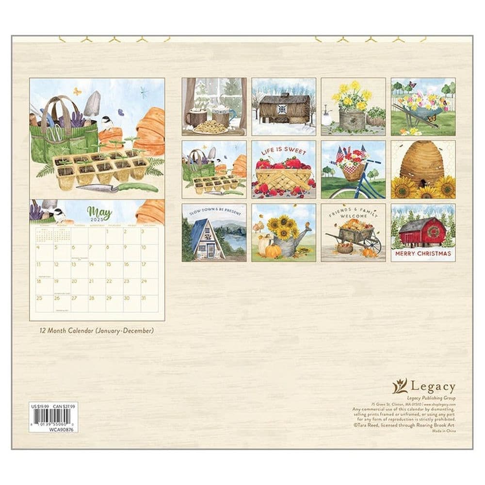 Year In Bloom 2025 Wall Calendar
