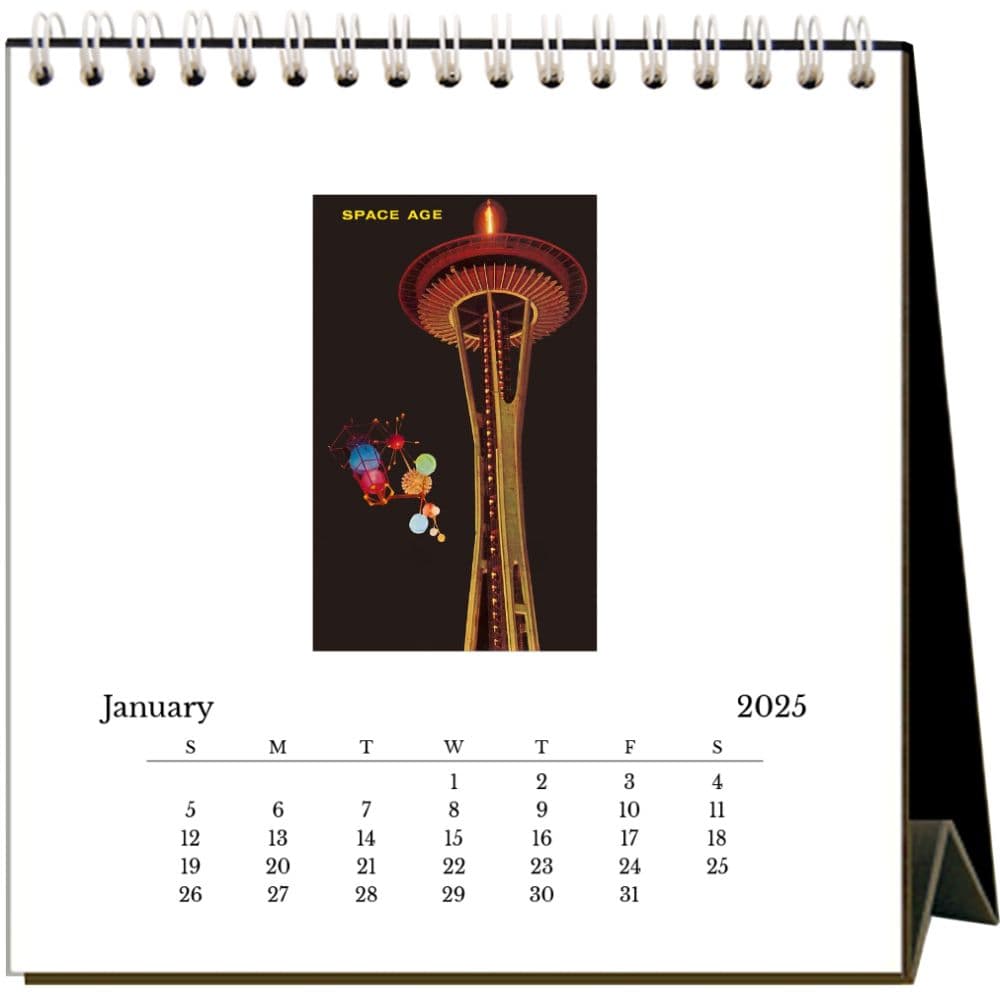 Nostalgic Seattle 2025 Easel Desk Calendar Second Alternate Image width="1000" height="1000"