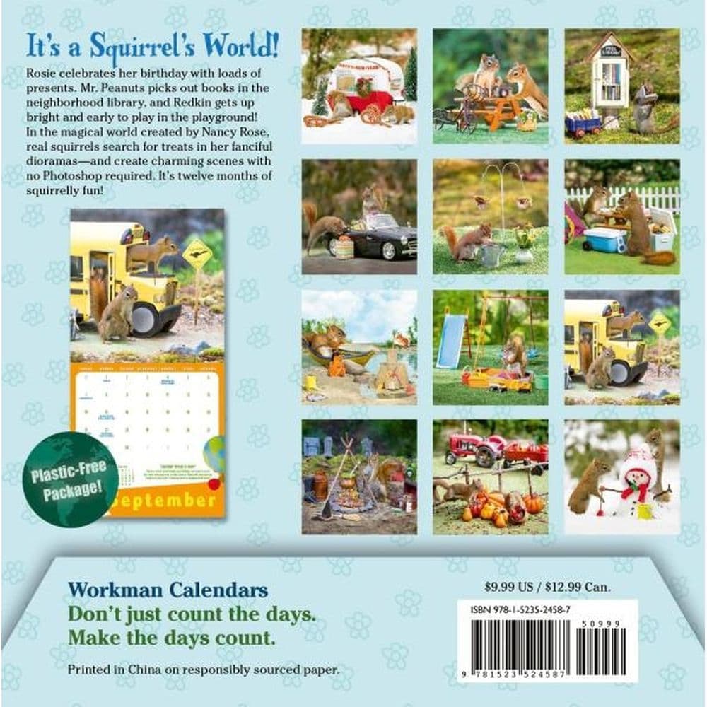 Secret Life of Squirrels 2025 Mini Wall Calendar First Alternate Image