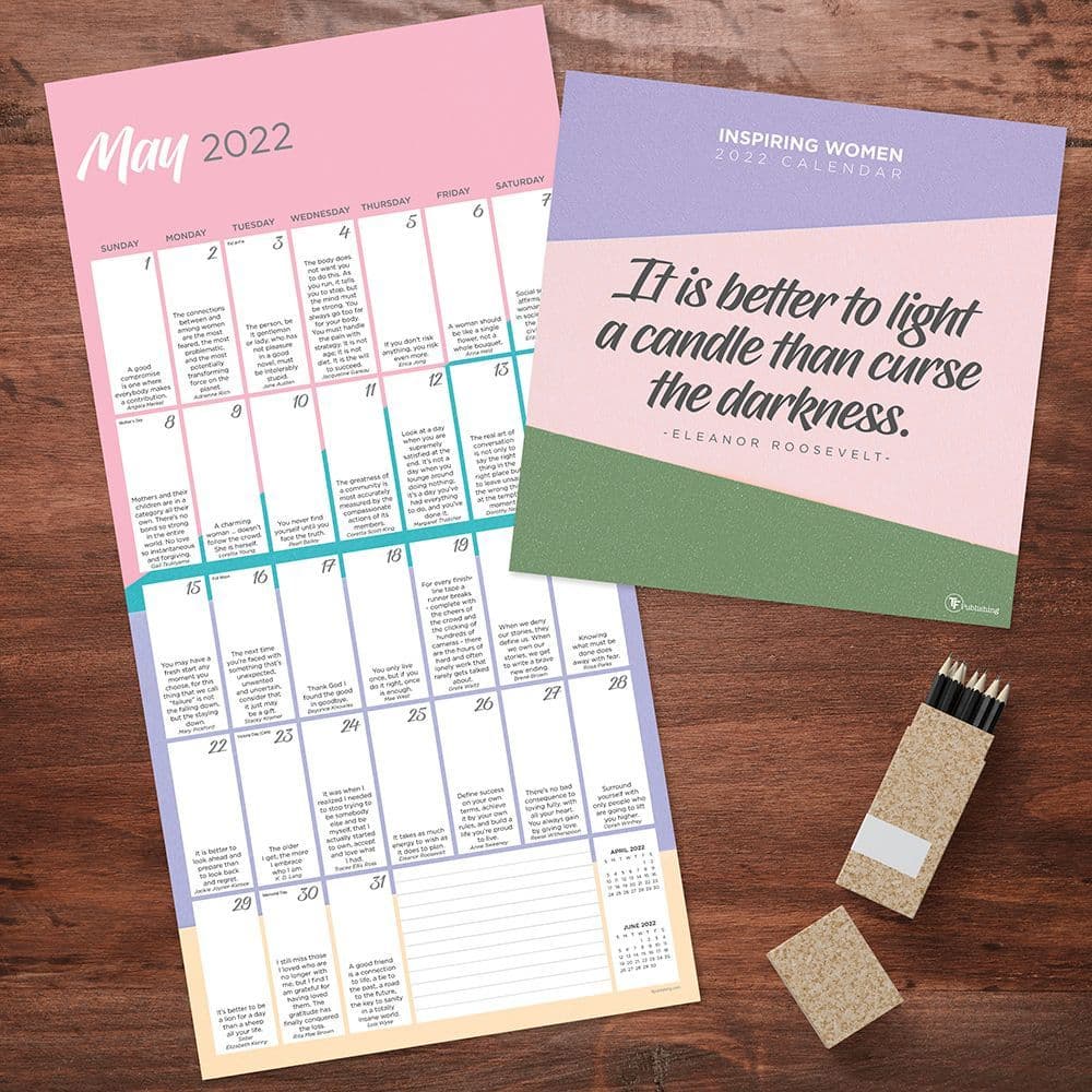 365 Inspiring Women Quotes 2022 Wall Calendar - Calendars.com