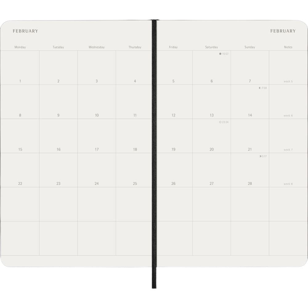 Moleskine Black Large Soft Cover 2027 Monthly Planner Third Alternate Image