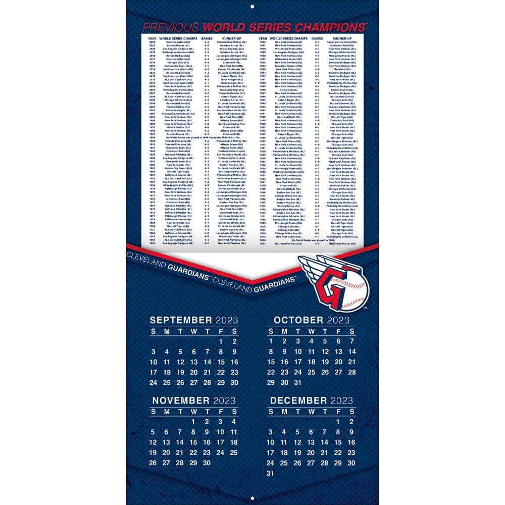 Cleveland Guardians 2024 Wall Calendar