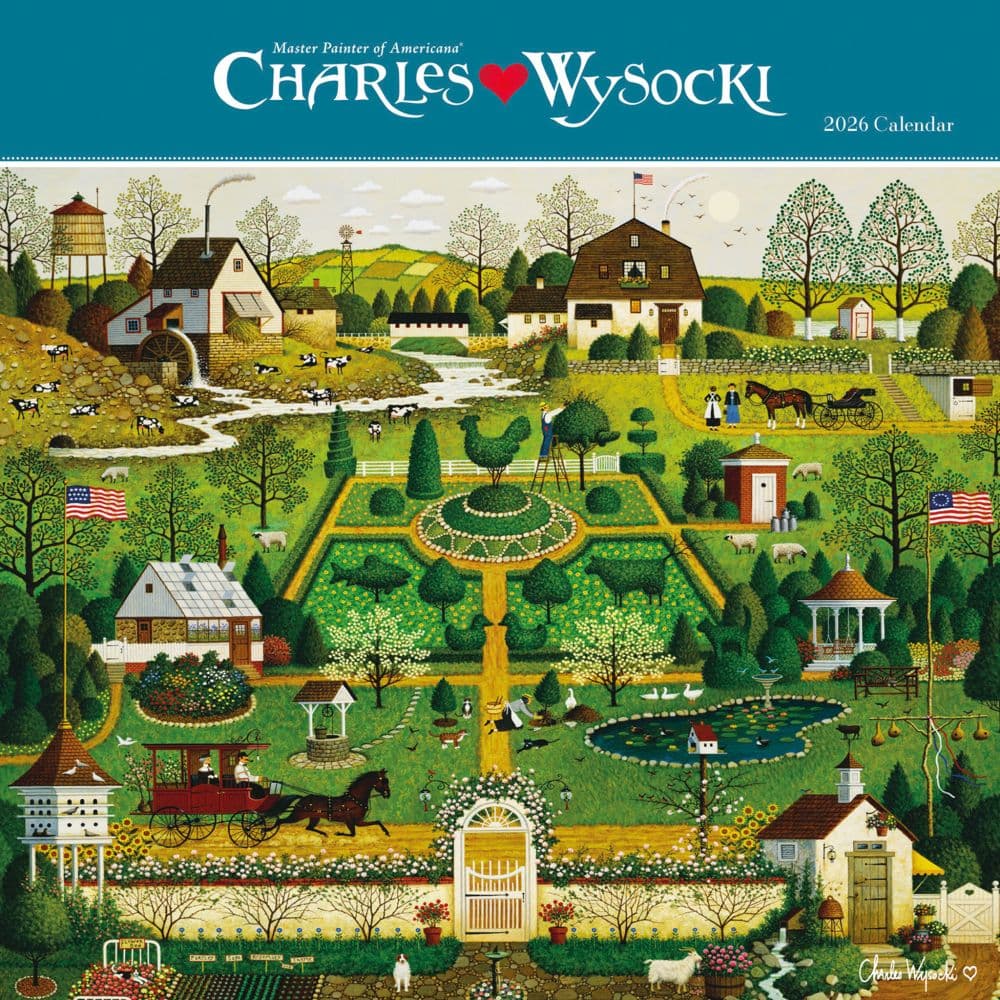Wysocki Americana 2026 Mini Wall Calendar Main Image