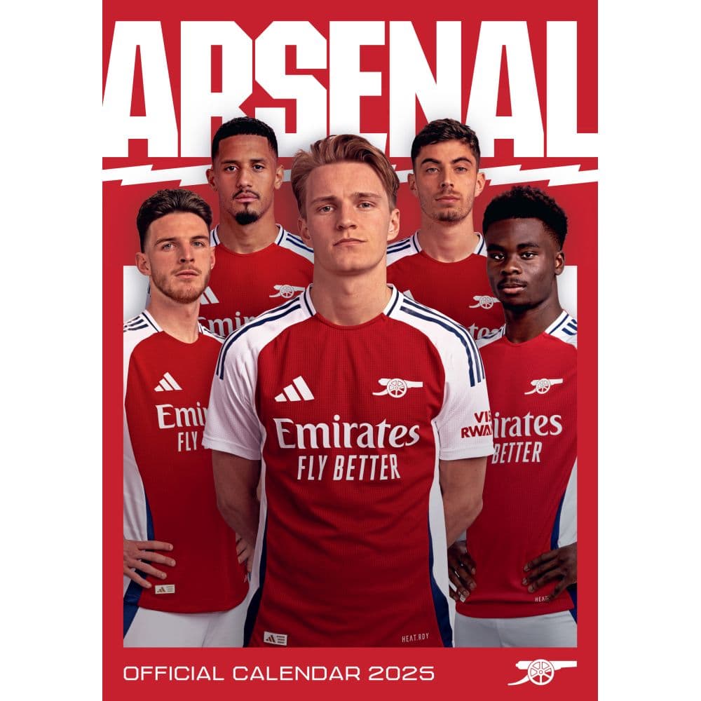 Arsenal FC Poster 2025 Wall Calendar Main Product Image