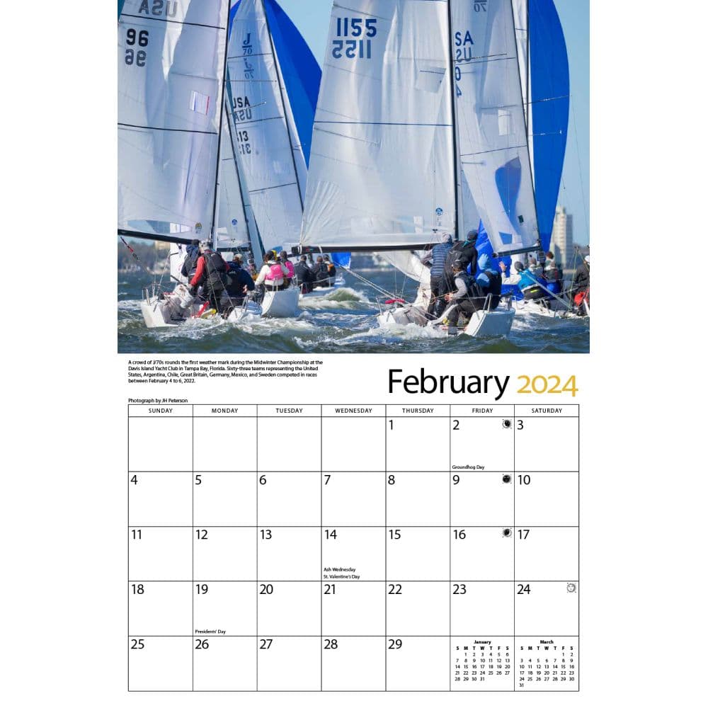 Sailing to the Mark 2024 Wall Calendar