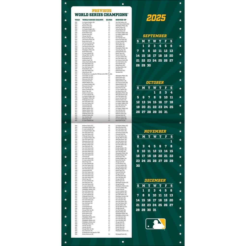 MLB Oakland Athletics 2026 Wall Calendar Second Alternate Image