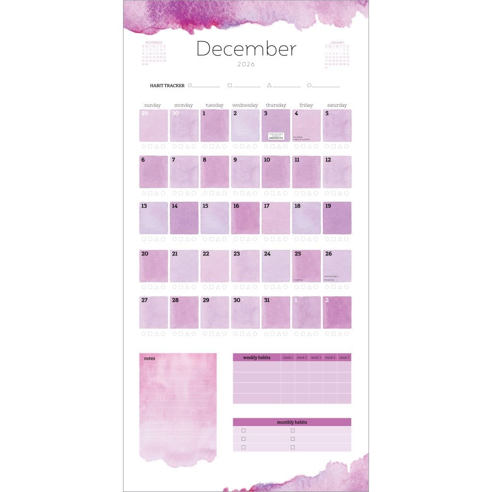 Habit Tracker 2026 Wall Calendar Fourth Alternate Image