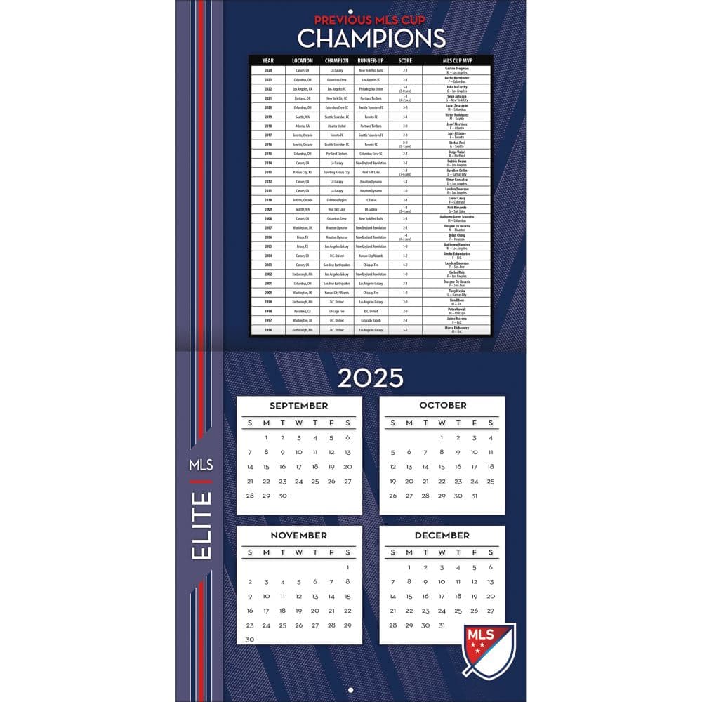 MLS Elite 2026 Wall Calendar Second Alternate Image
