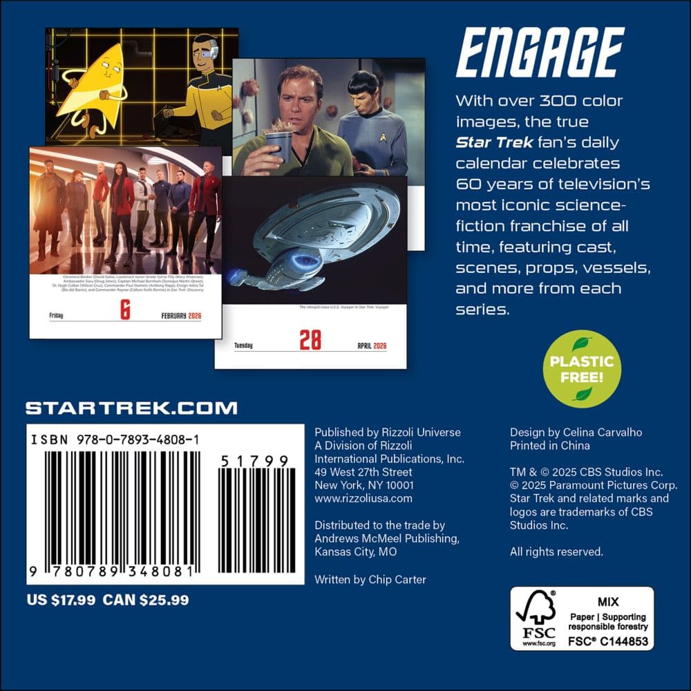 Star Trek 2026 Desk Calendar First Alternate Image
